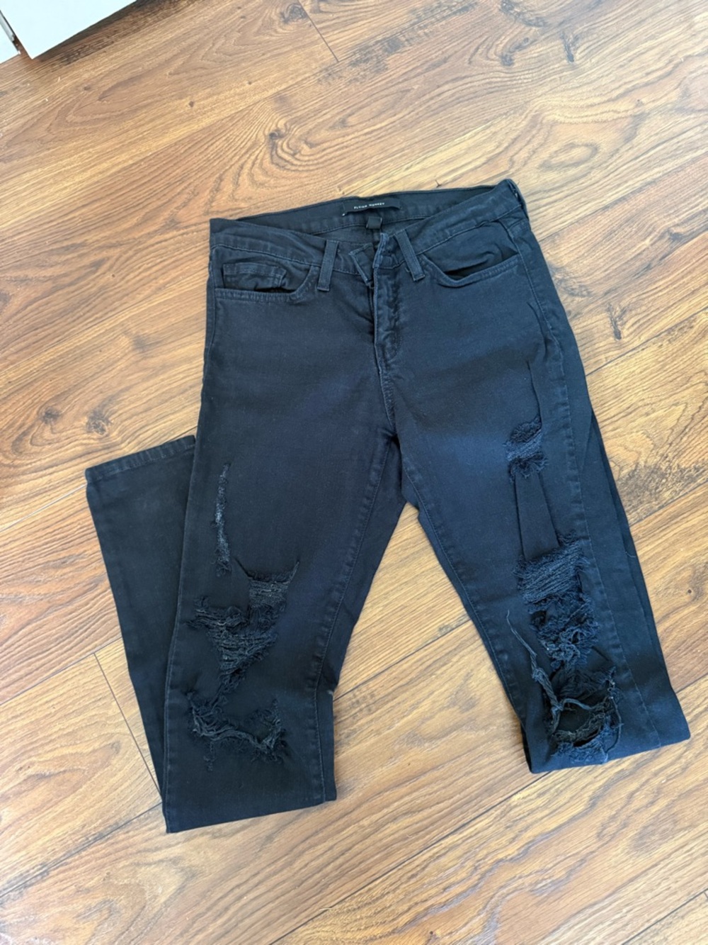Flying Monkey Black Distressed Skinny Jeans